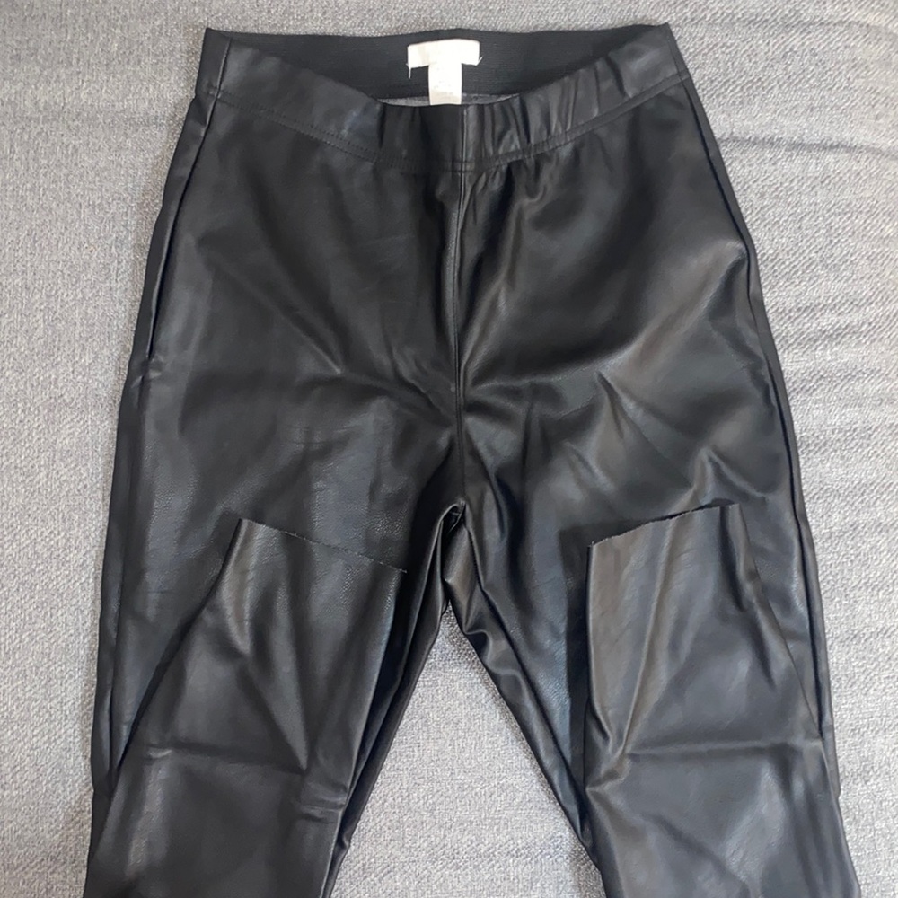 H&M- Black Leather Pants
